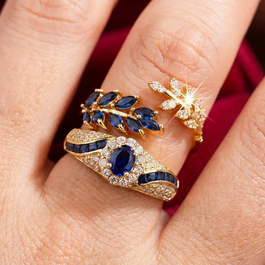 Avelisse Moraziel ringset | Gold - Plus size model