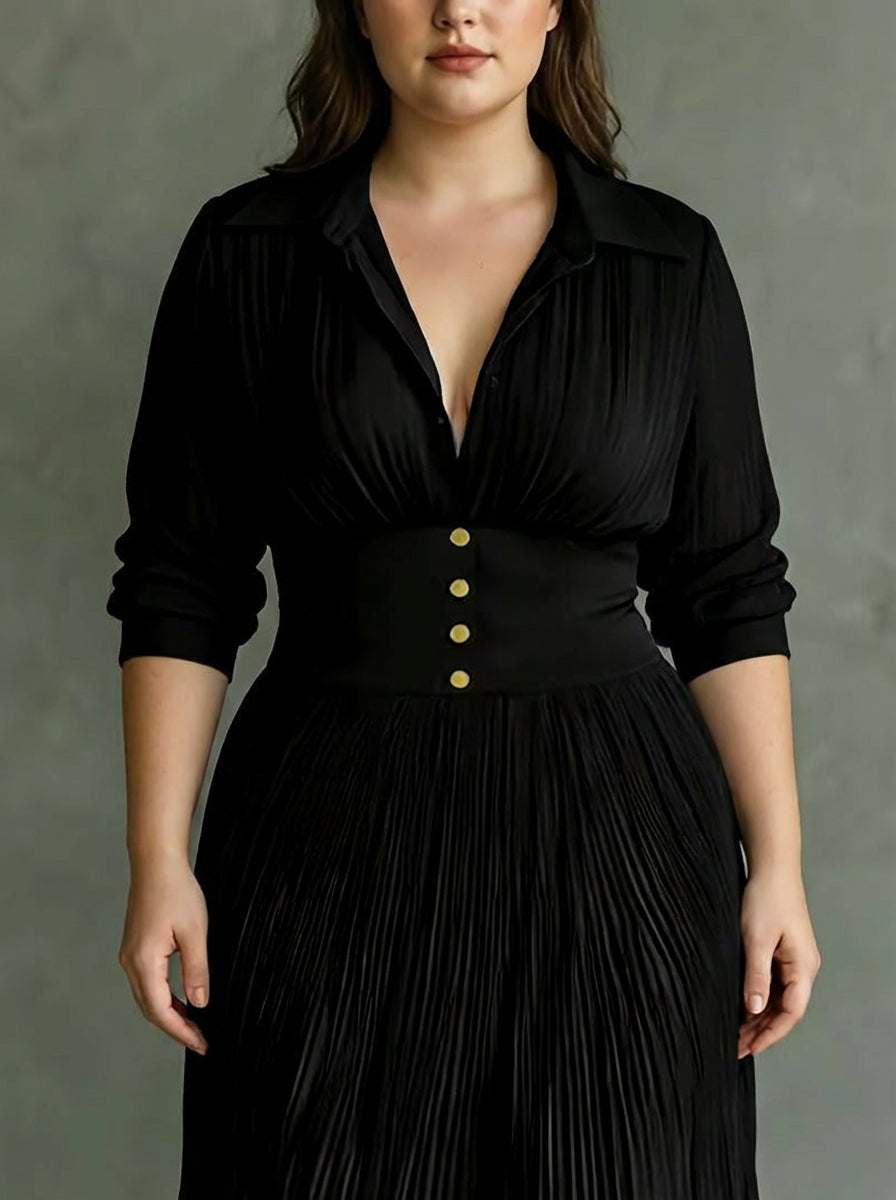Sophyrahh | Elegant Maxi Dress - Plus size model