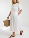Lysandra™ - Flowing Summer Shirt Dress - Plus size model