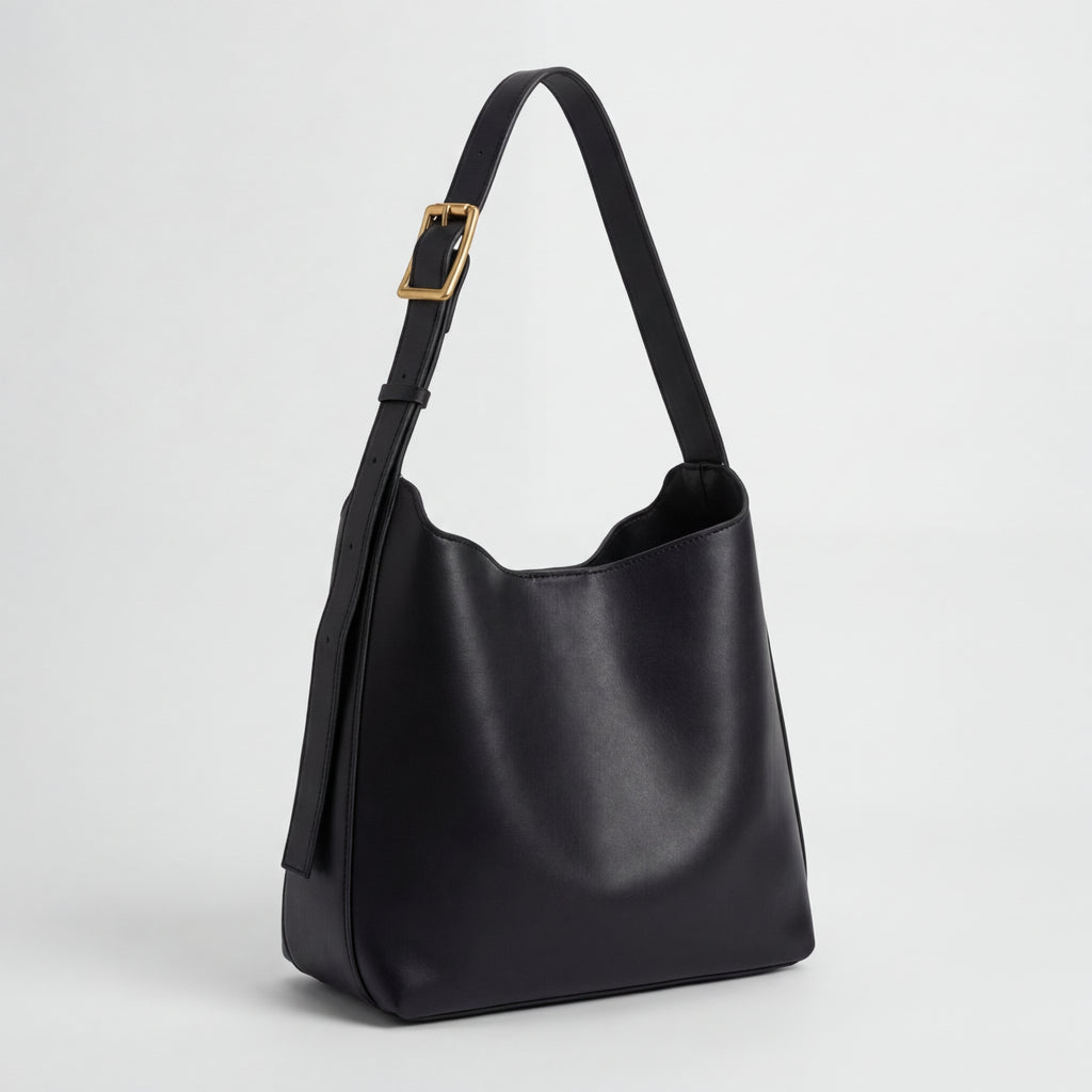 Eva – Elegant Leather Shoulder Bag - Plus size model