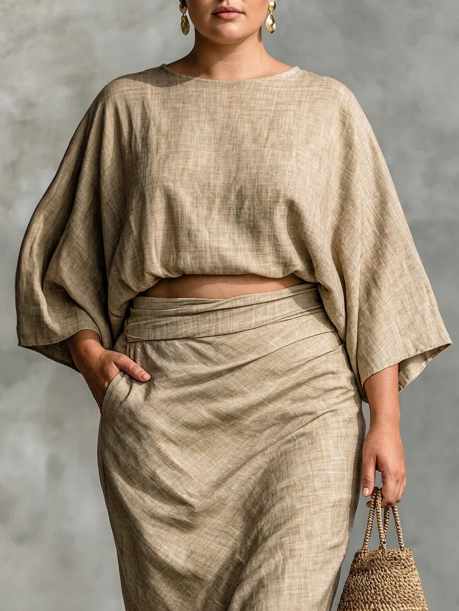 Set of 2 pieces Julia™ with skirt - Plus size model