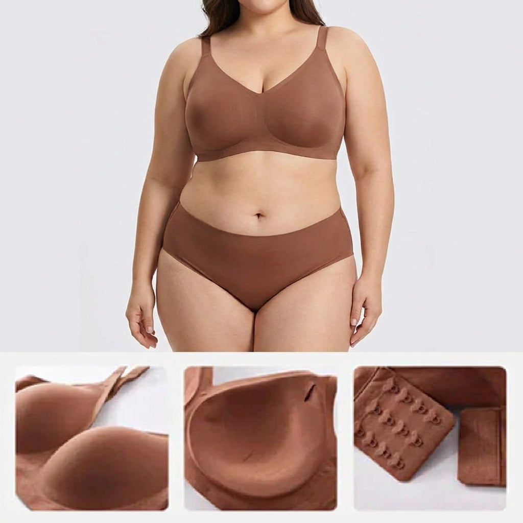 Gel Bra Without Underwire - Plus size model