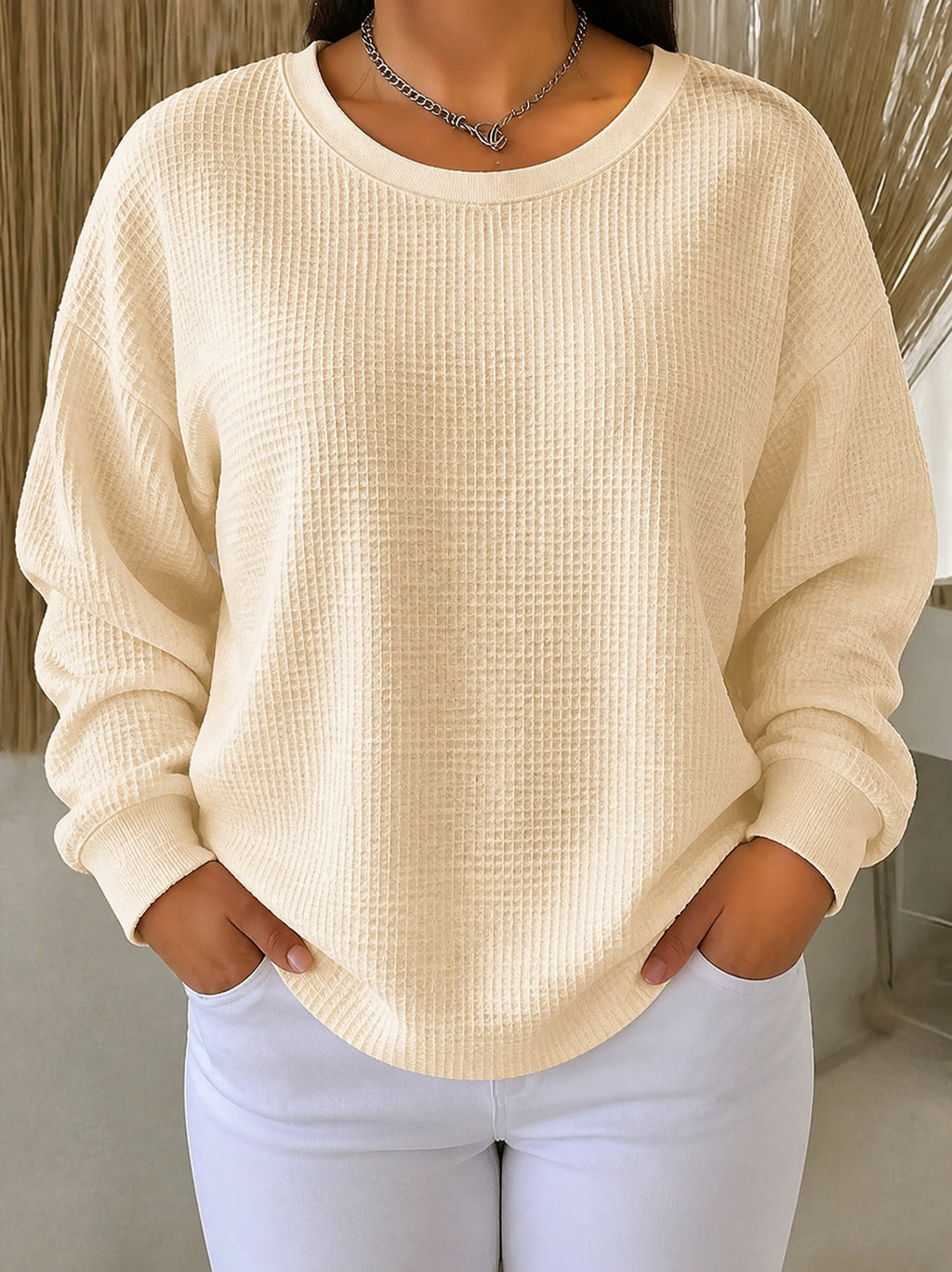 Nyla | Classic Sweater - Plus size model