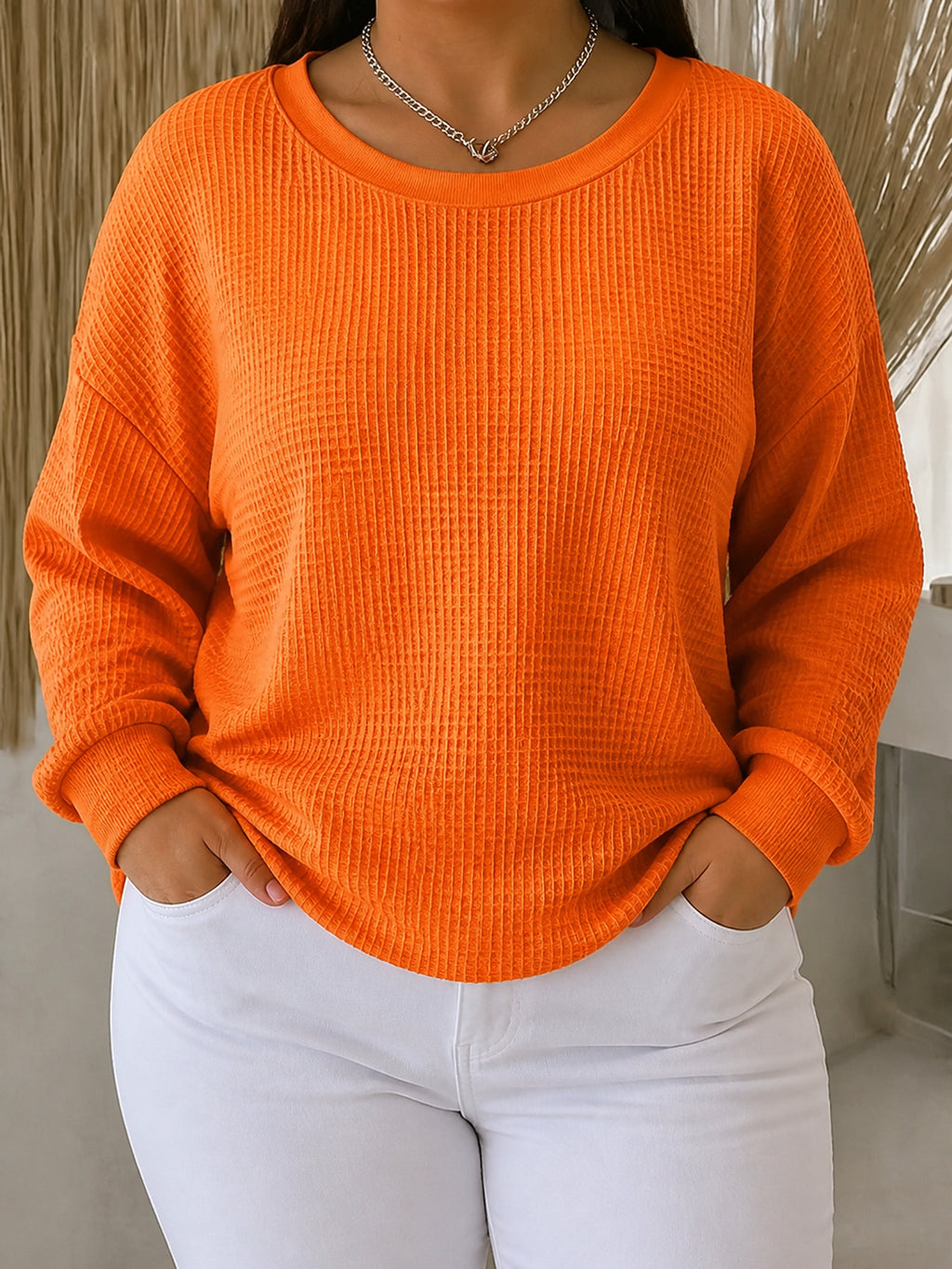 Nyla | Classic Sweater - Plus size model