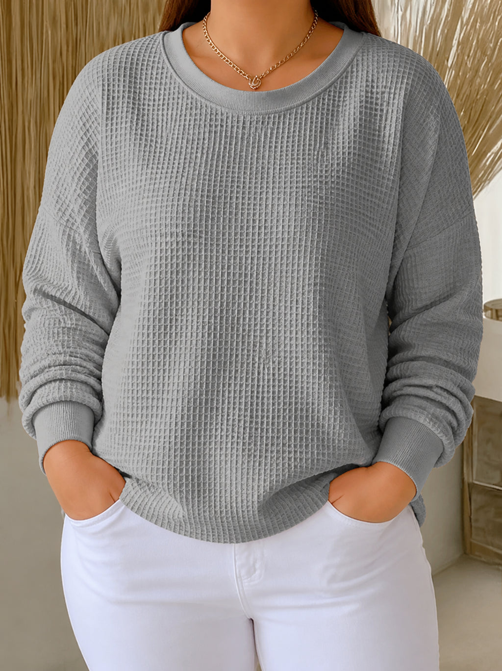 Nyla | Classic Sweater - Plus size model