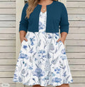 Daisy -Female Floral Dress Suit - Plus size model