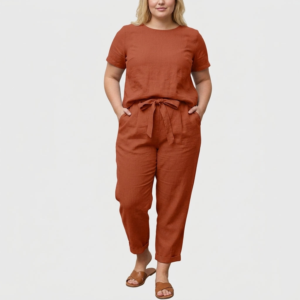 Suzy | Effortless Summer Co-Ord - Plus size model