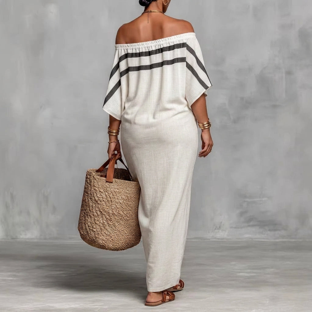 Amelia Stand-Collar Dress: Effortless Everyday Chic - Plus size model