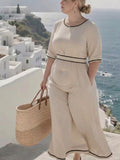 Evelina Commuter Maxi Dress: Elegant Everyday Sophistication - Plus size model