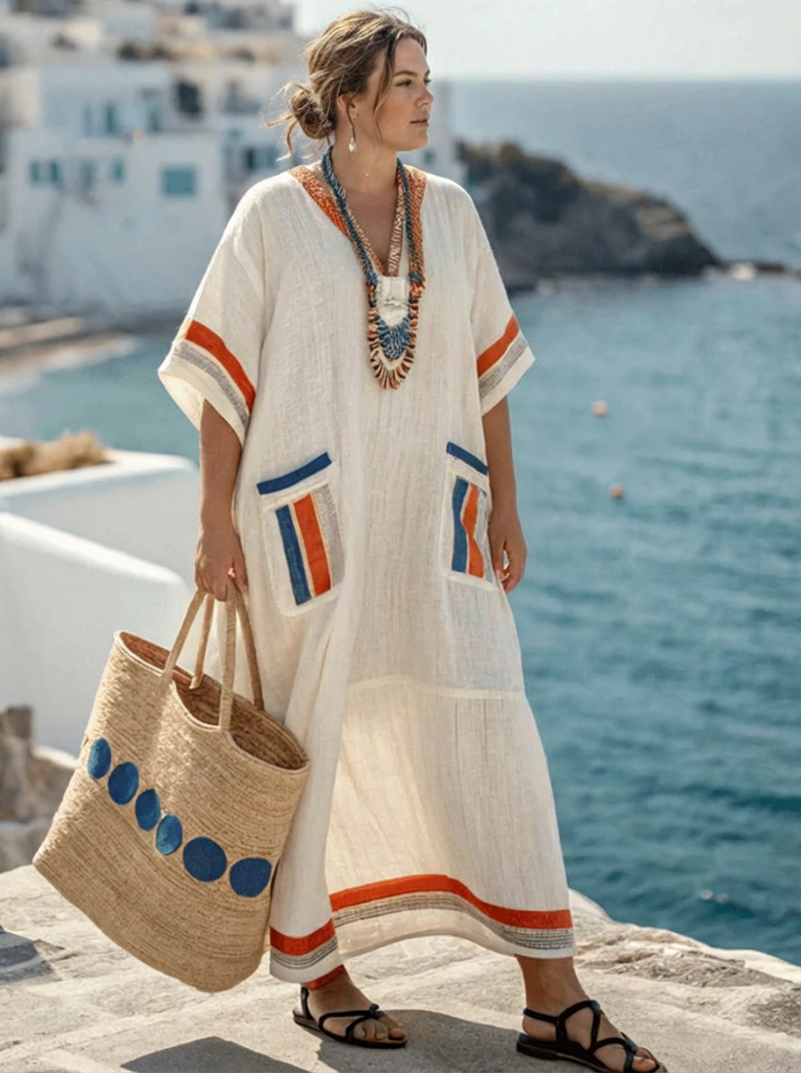 Ekeesha™ Elegant Flattering Dress - Plus size model