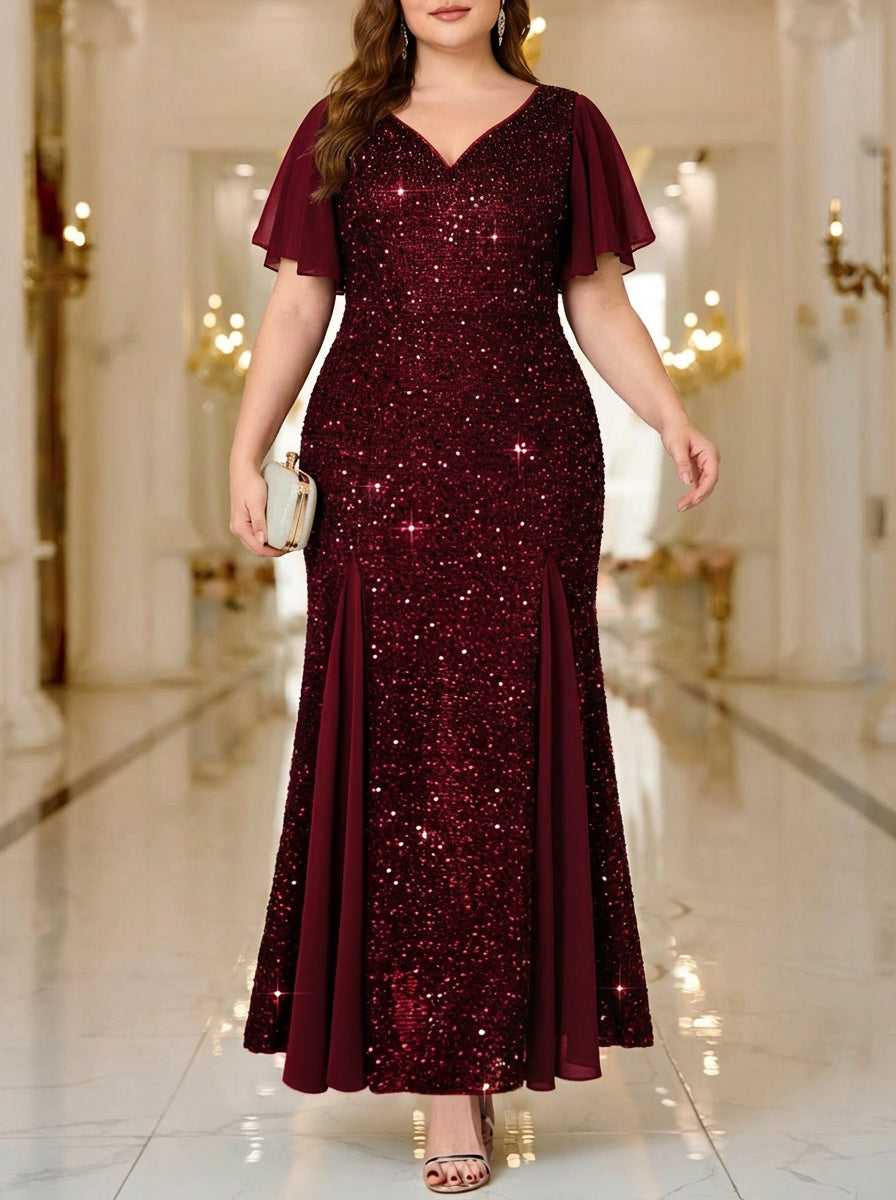 Eleanor | Timeless Holiday Evening Dress - Plus size model