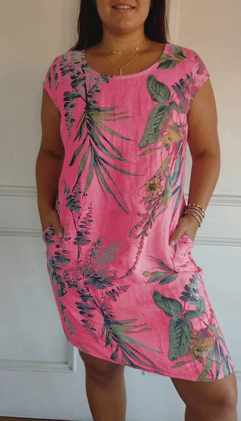 Elowen | Linen Summer Dress - Plus size model