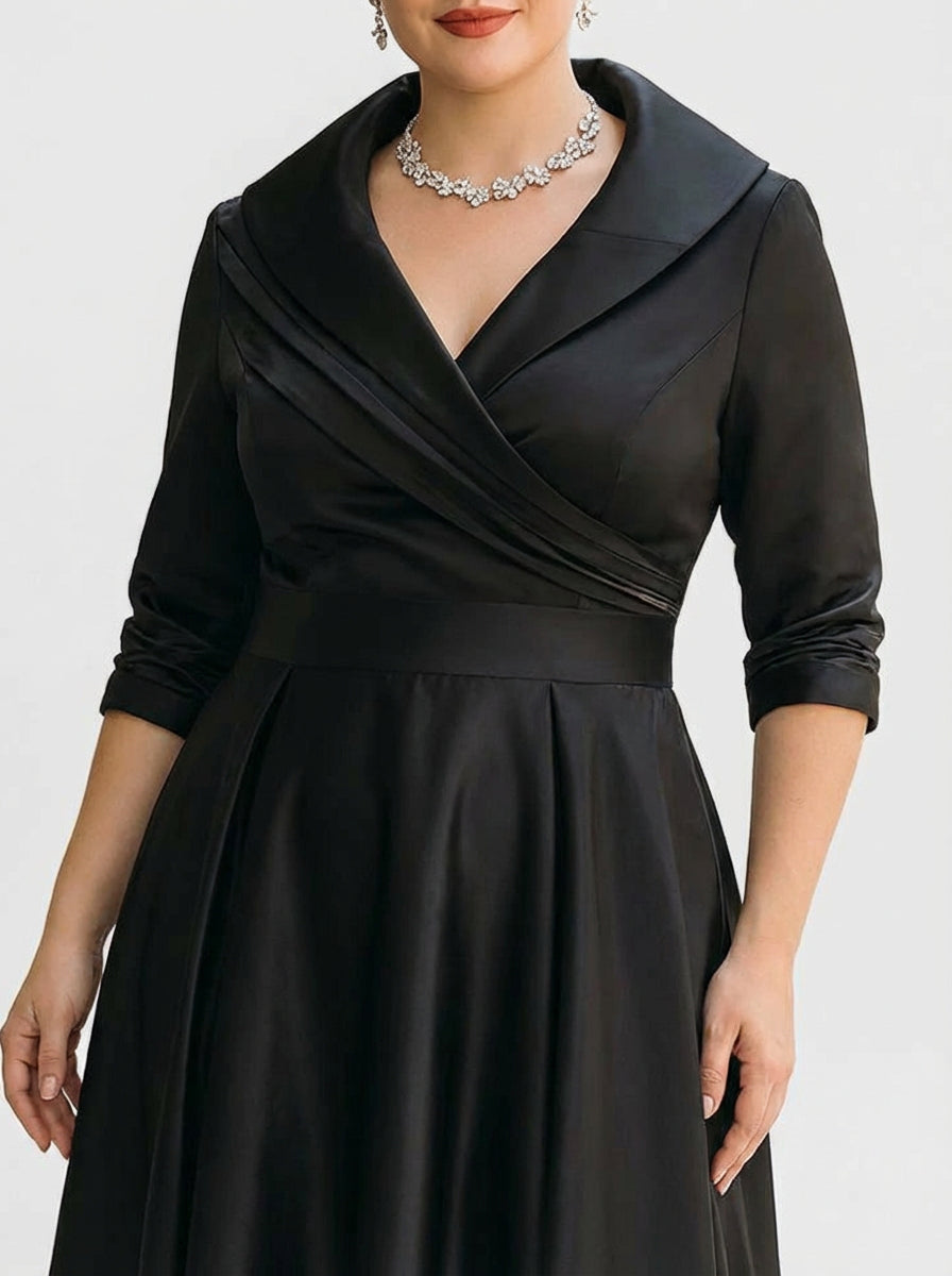 Zyrah - Elegant Midi Dress - Plus size model