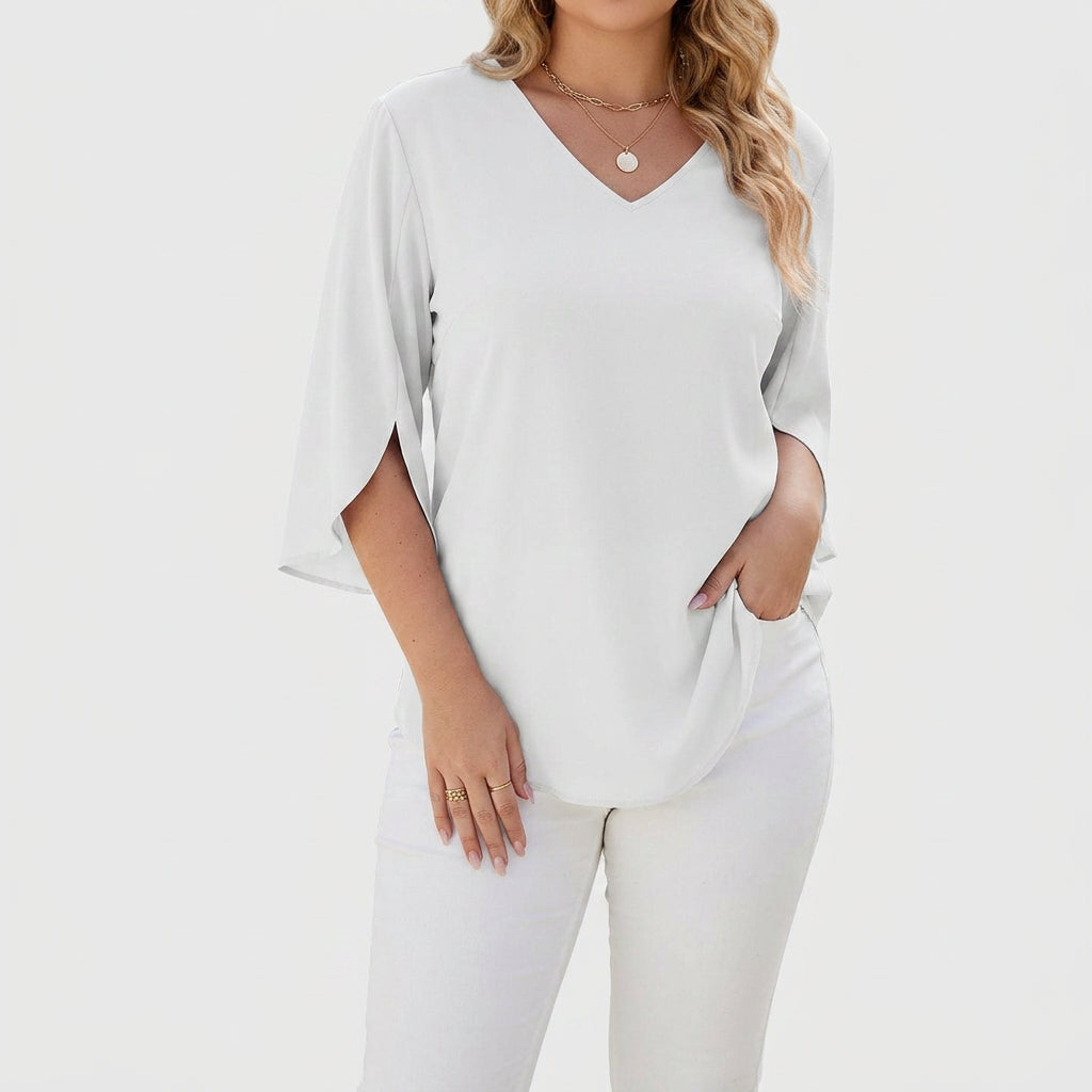 Debby | Elegant Blouse - Plus size model