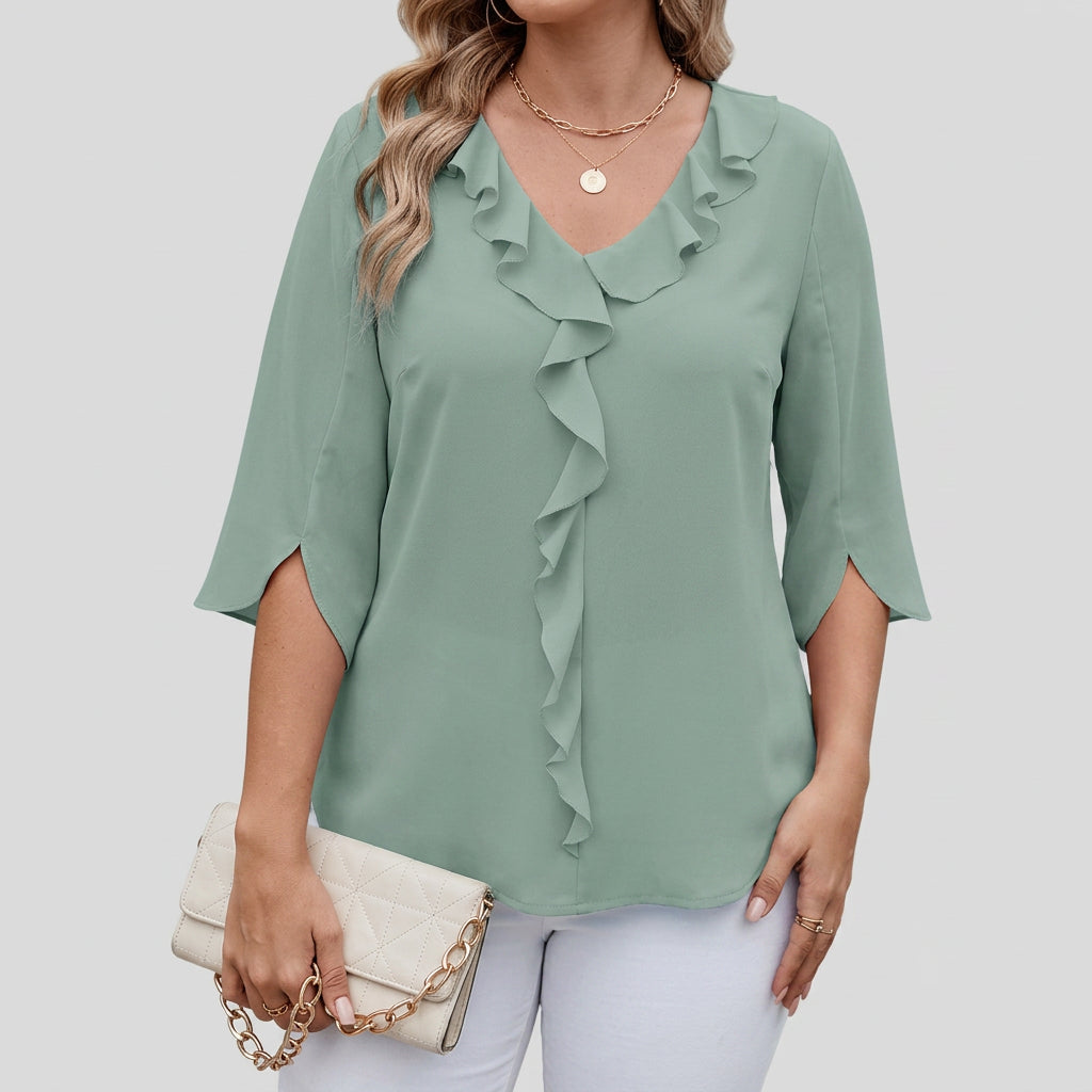 Debby | Elegant Blouse - Plus size model