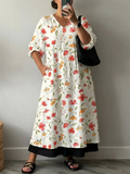 Elegant Printed Dress Ana - Plus size model