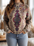 Esmée | Vintage Medallion Turtleneck - Plus size model