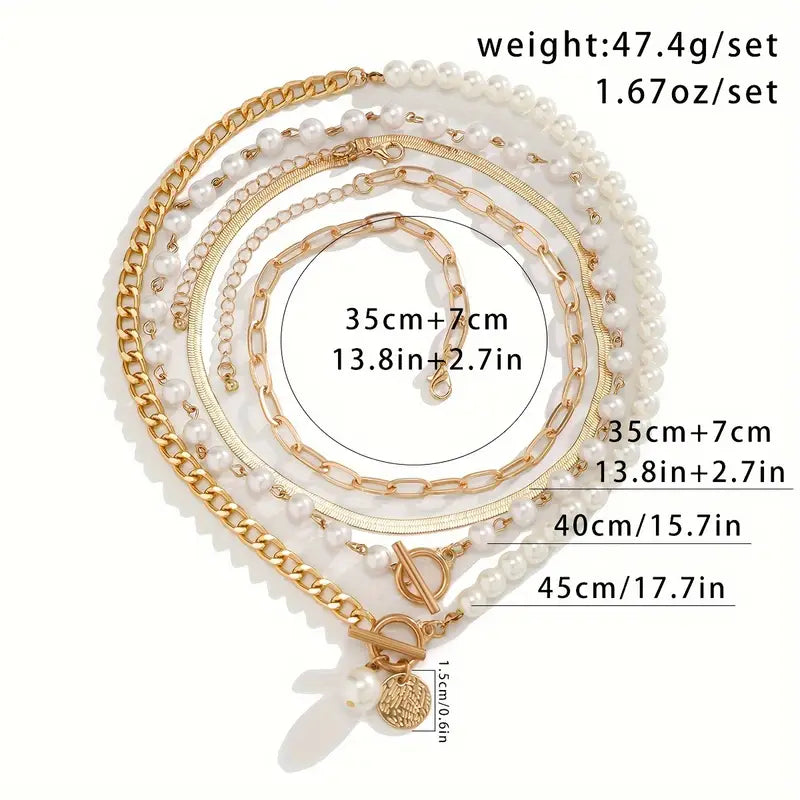 Sophia Necklace Set | Gold
