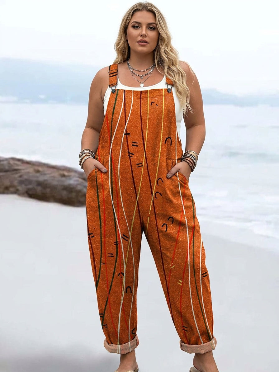 Artistic Line Jumpsuit - Plus size model