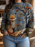 Fennimore | Embroidered Fox Turtleneck - Plus size model