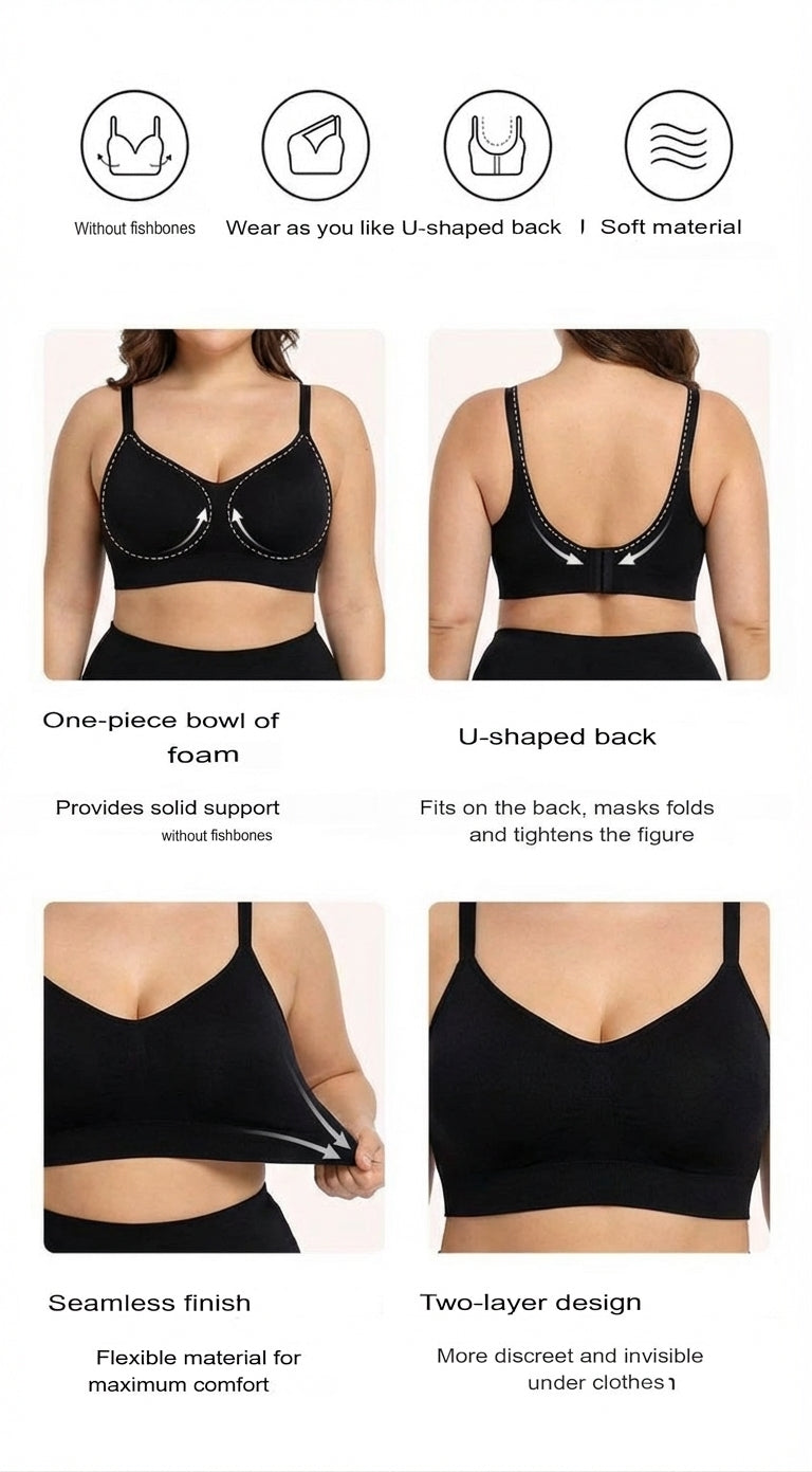 Shaping Bra Without Underwire - Plus size model