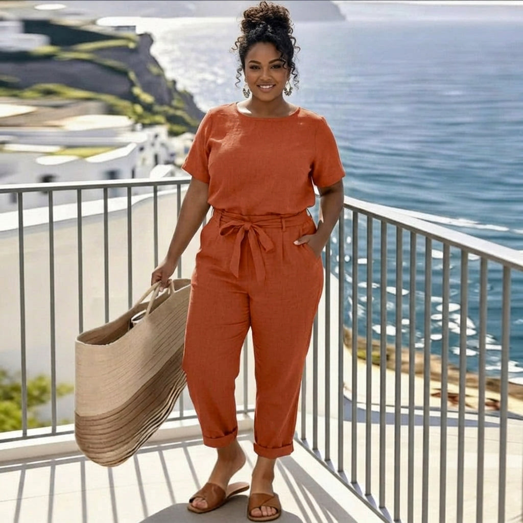 Isabella | Elegant Two-Piece Set - Plus size model