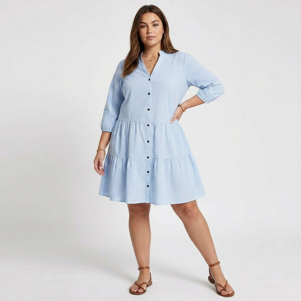 LILY | Shirt Dress - Plus size model