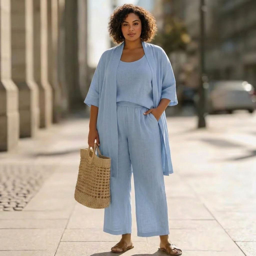 Abigail | Elegant Three-Piece Set - Plus size model