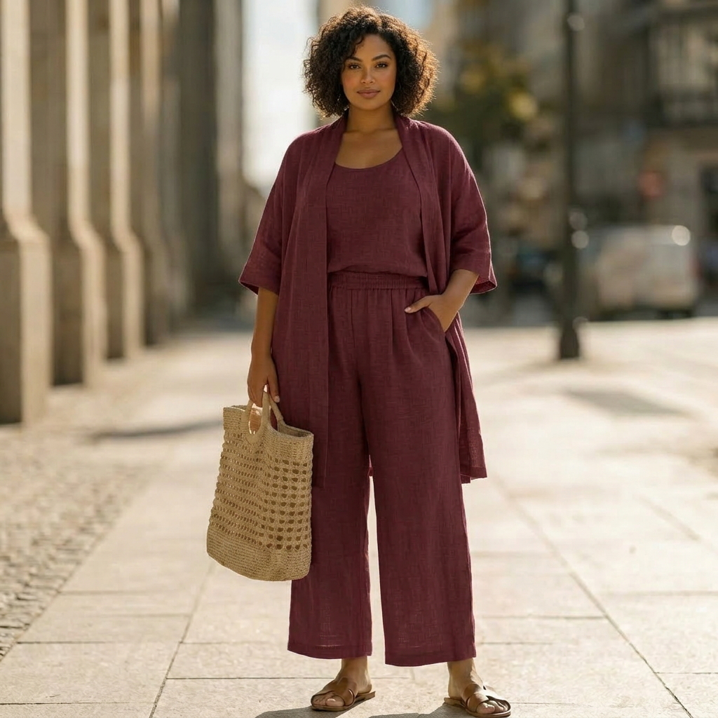 Abigail | Elegant Three-Piece Set - Plus size model