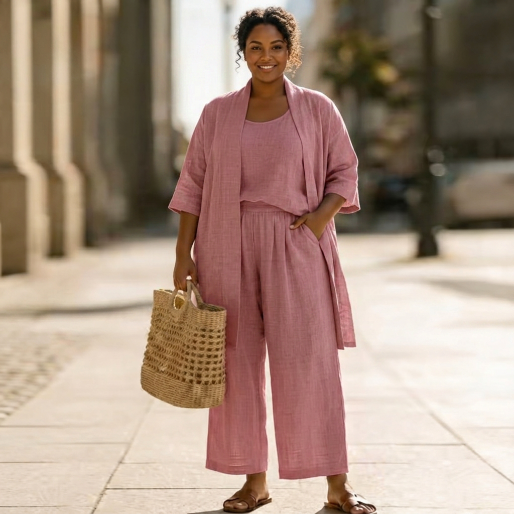 Abigail | Elegant Three-Piece Set - Plus size model