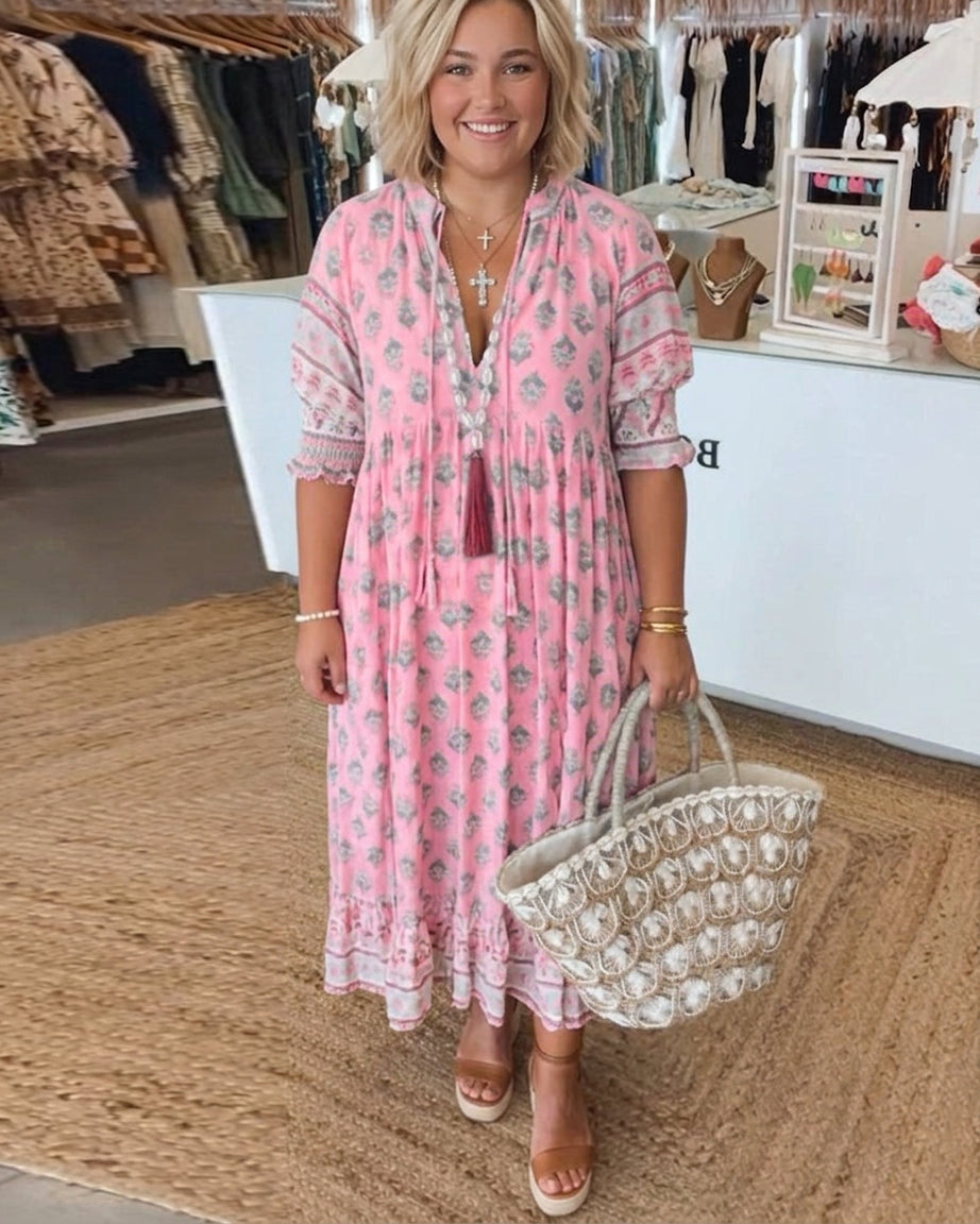 Verity - Bohemian Dress - Plus size model