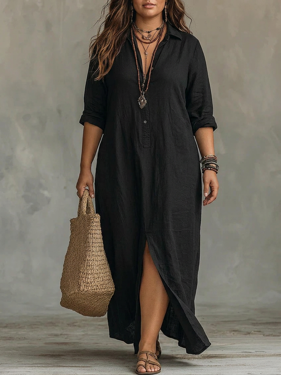 Willow | Elegant Summer Maxi Dress - Plus size model