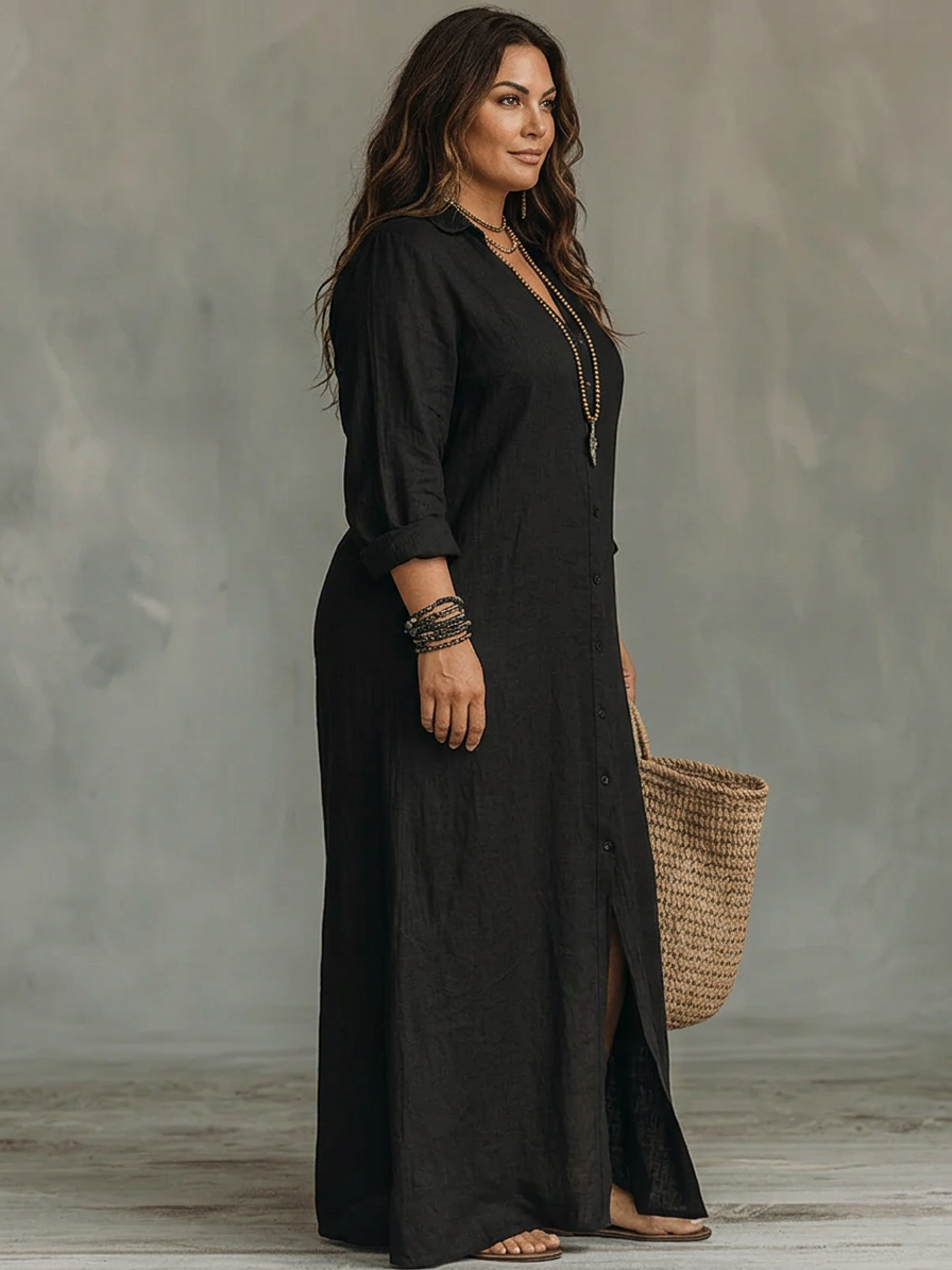 Willow | Elegant Summer Maxi Dress - Plus size model