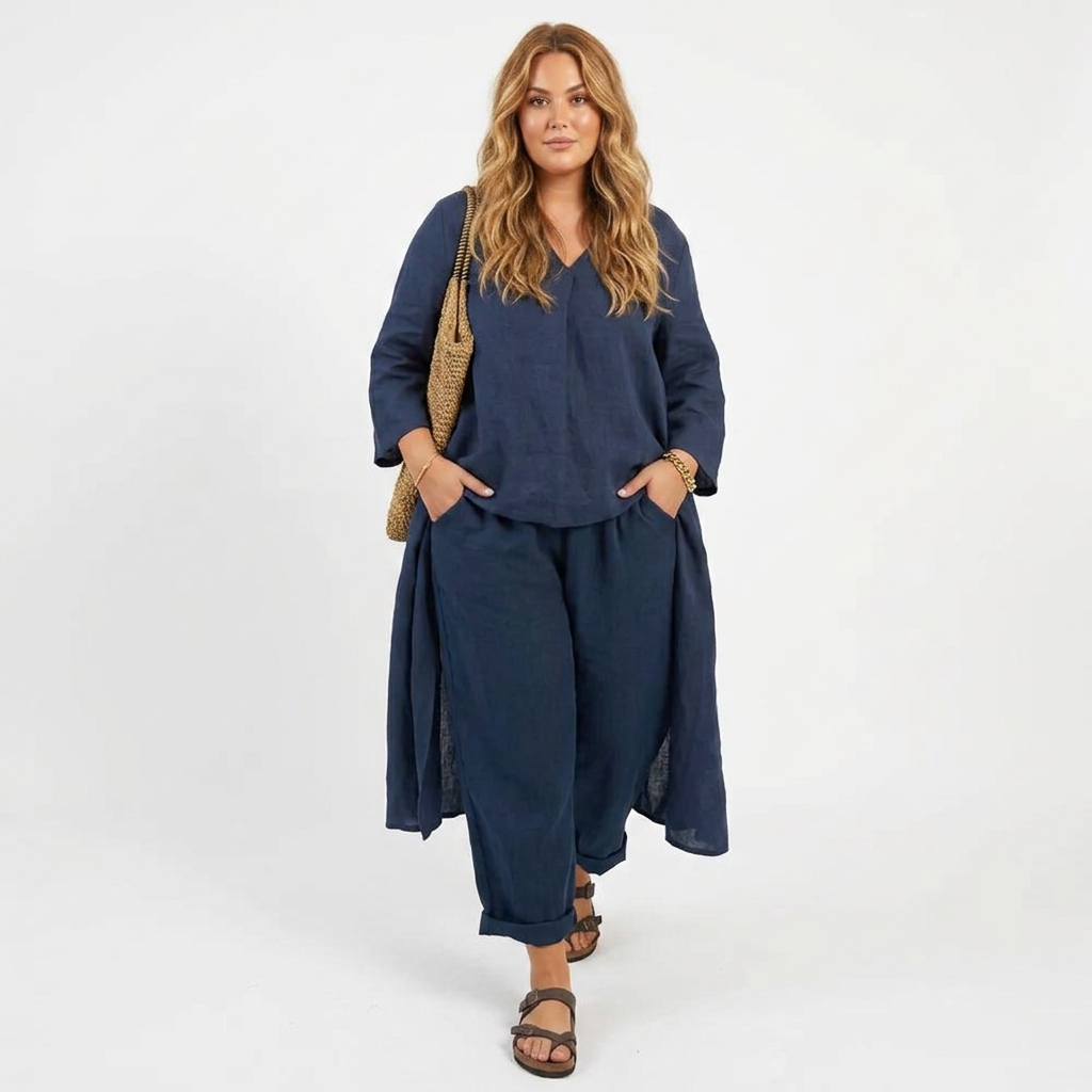 Lucia: Complete two-piece set - Plus size model