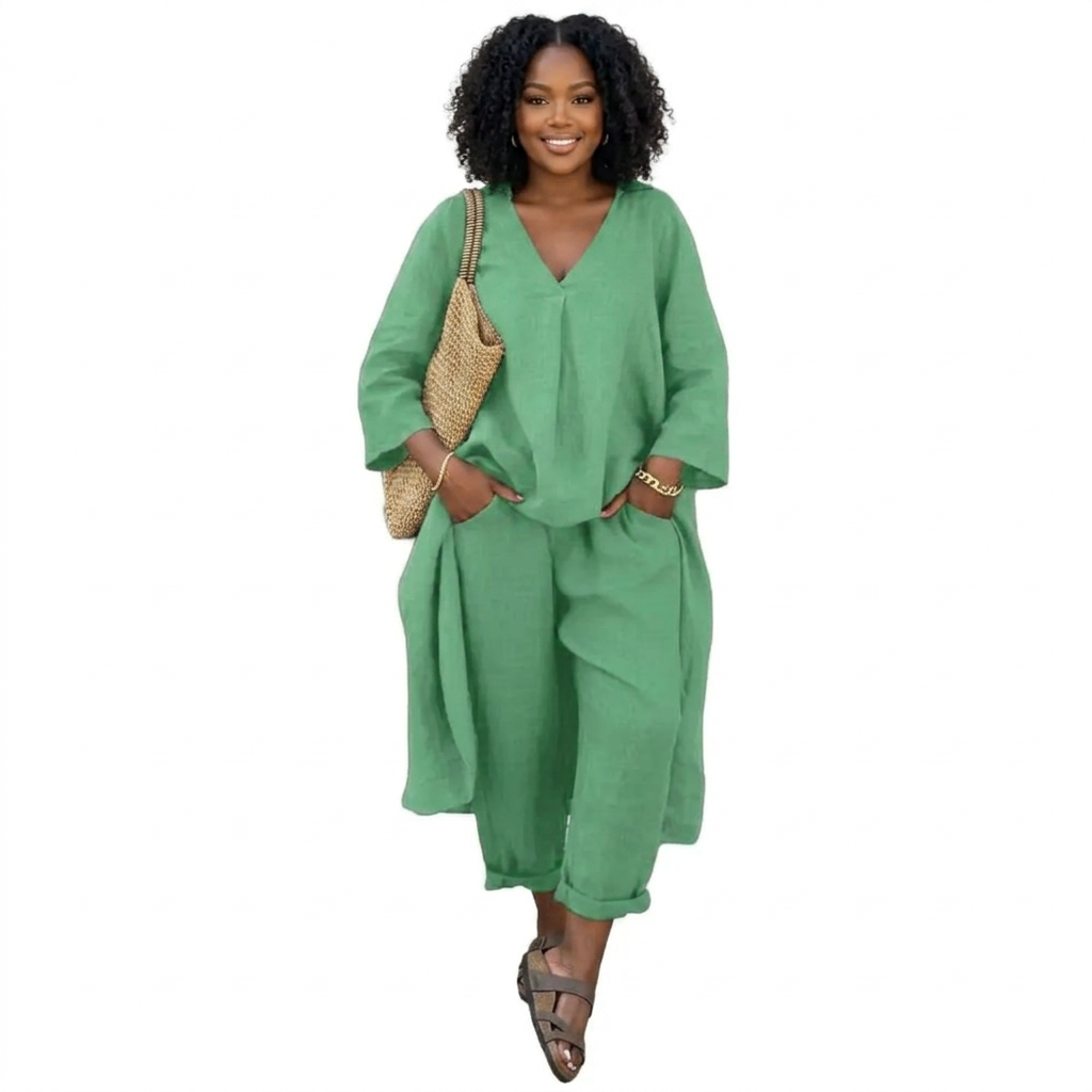 Lucia: Complete two-piece set - Plus size model