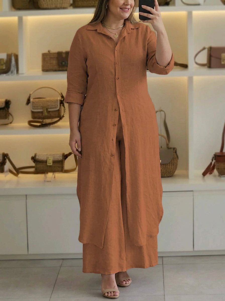 Vienna | Co-ord Set Elegant Two-Piece - Plus size model
