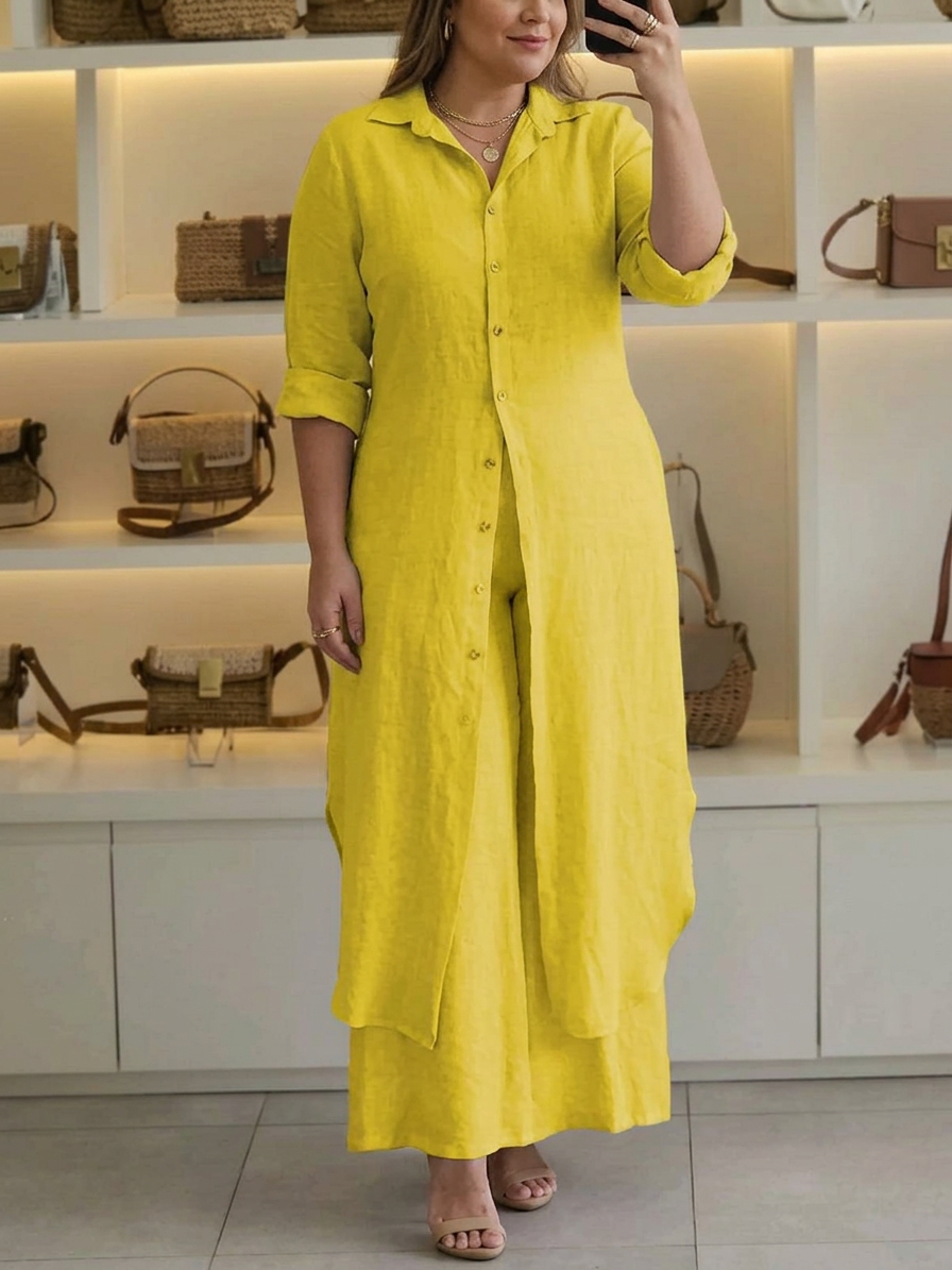 Vienna | Co-ord Set Elegant Two-Piece - Plus size model