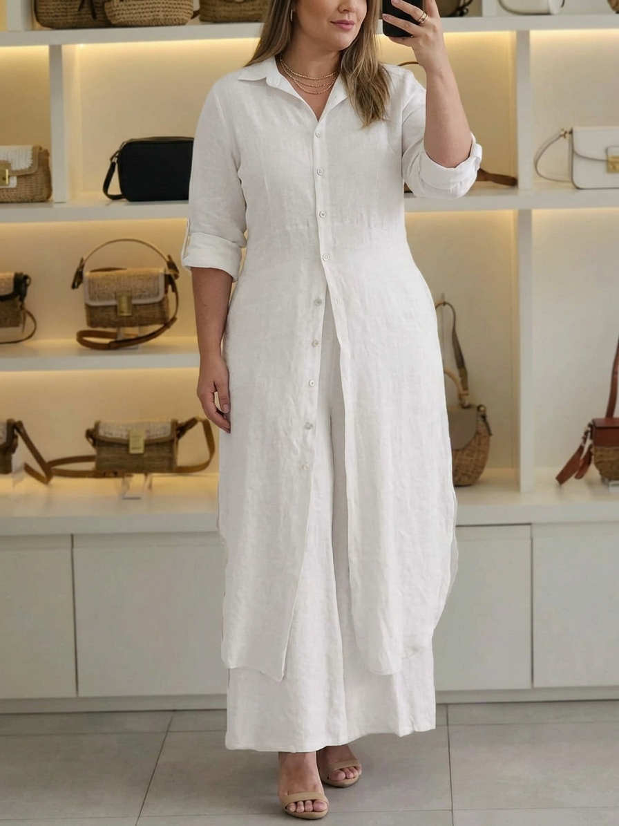 Vienna | Co-ord Set Elegant Two-Piece - Plus size model