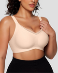 Wireless Bra with Mesh Neckline
