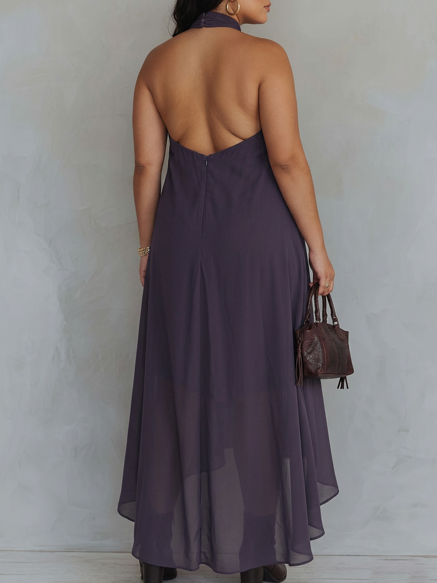 Zahara | Embroidered Maxi Dress - Plus size model