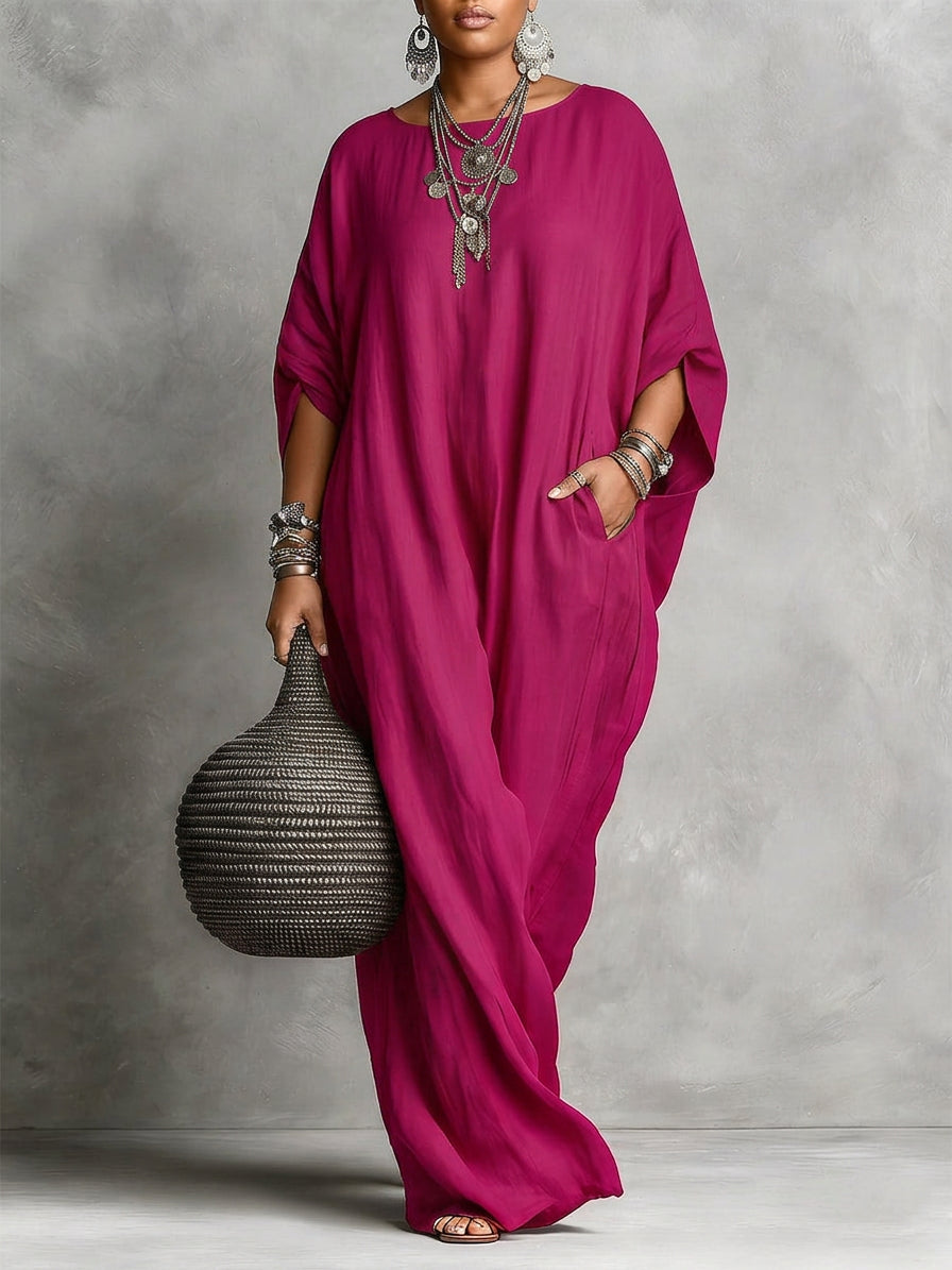 Serena | Oversized Maxi Dress - Plus size model