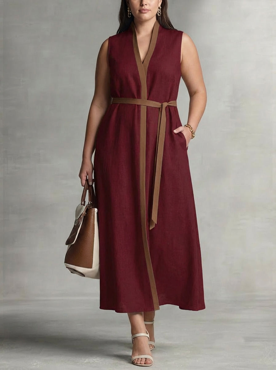 Aria | Sleeveless Maxi Dress - Plus size model