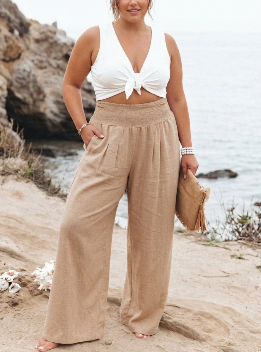THALIORA – REMI WIDE-LEG LINEN TROUSERS