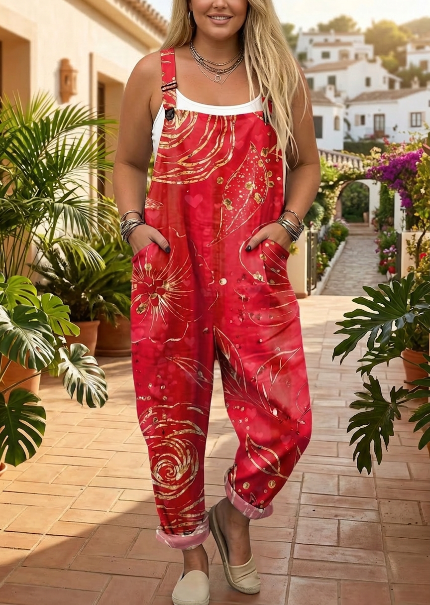 Wildflower Drift Jumpsuit - Plus size model