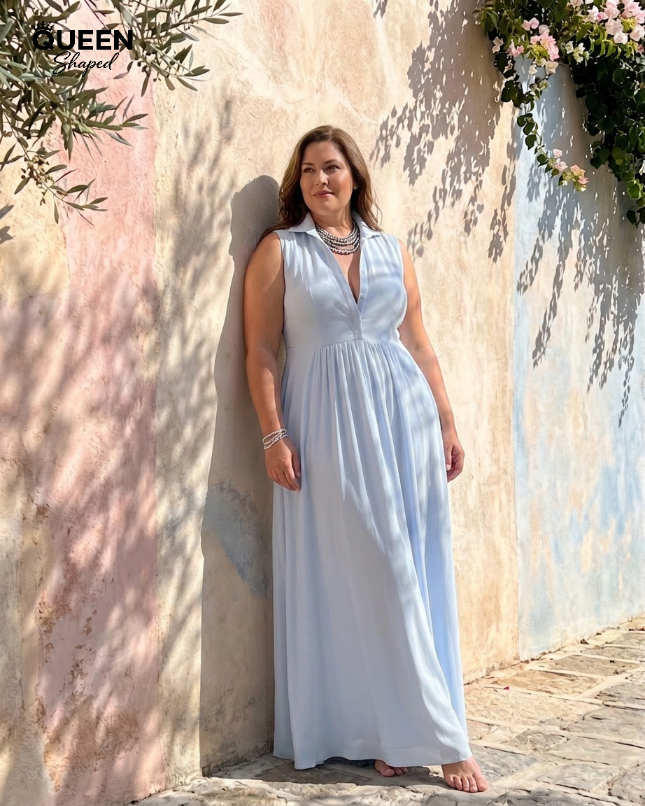Virelia | Sleeveless Collared Flowing Wide Leg Jumpsuit