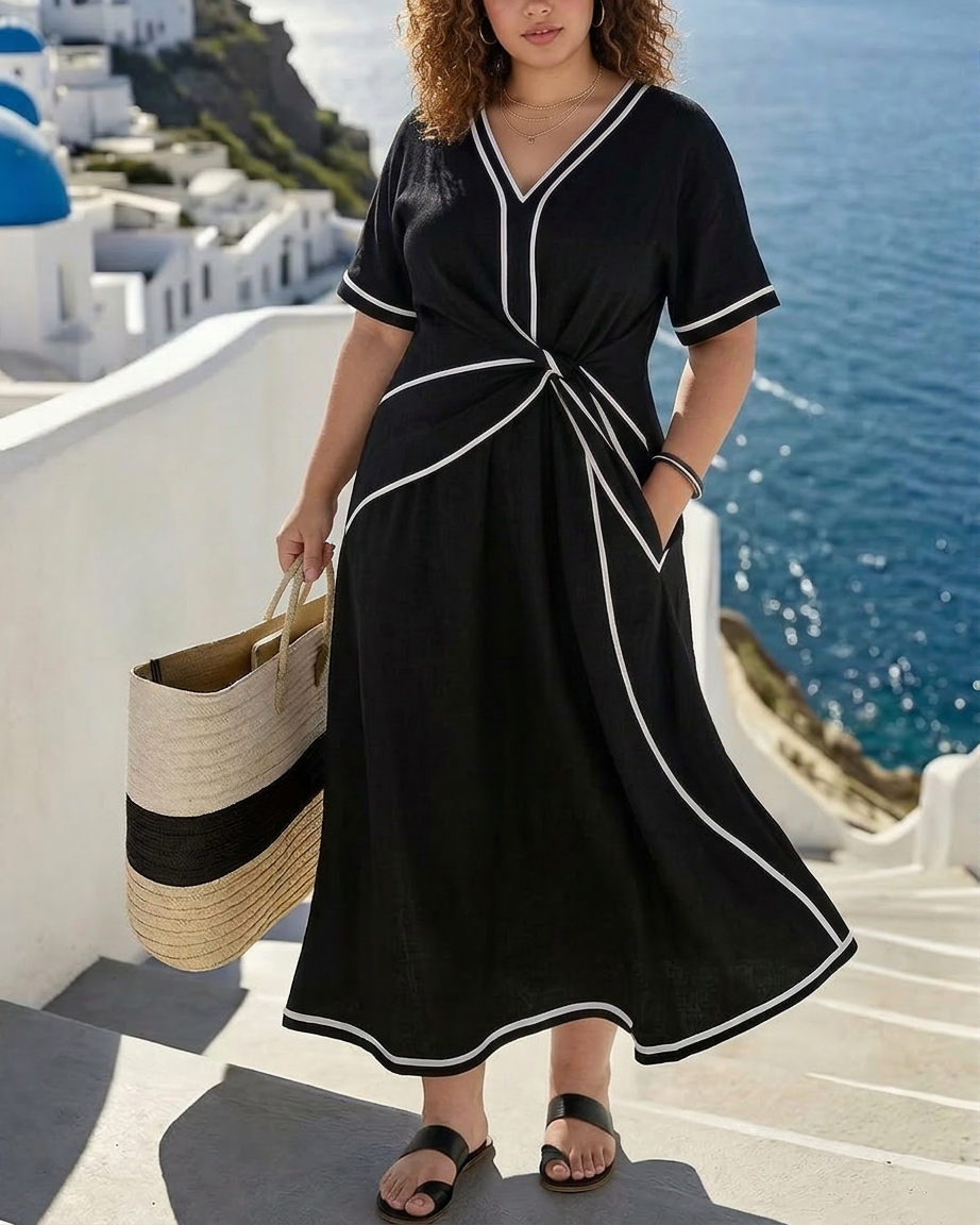 Ananya - Elegant Flattering Dress - Plus size model