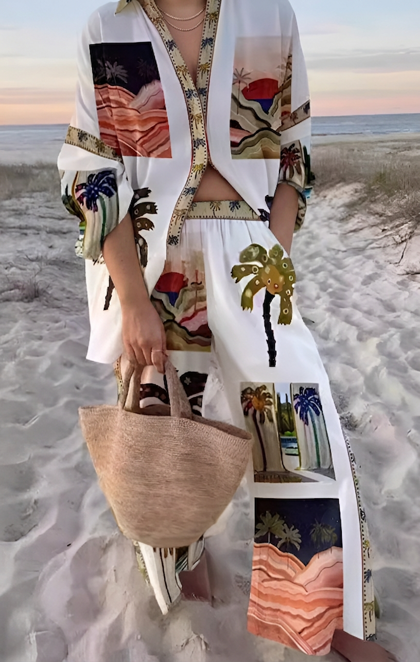 Palmera | Linen Set - Plus size model