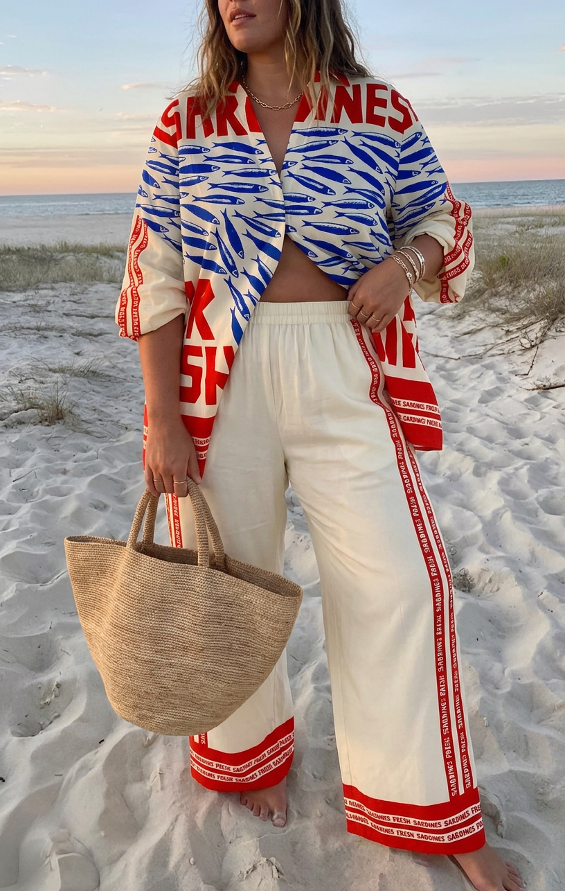 Marivelle | Linen Set - Plus size model