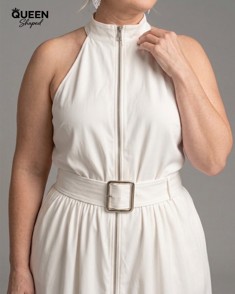 Astrielle | Belted High Neck Wide Leg Sleeveless Jumpsuit