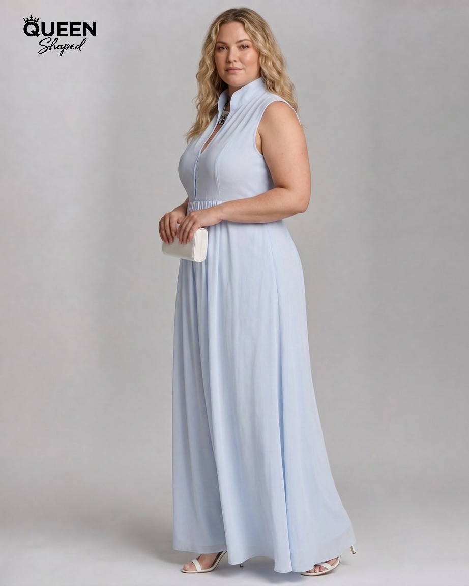 Virelia | Sleeveless Collared Flowing Wide Leg Jumpsuit